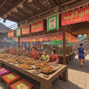 Inspirasi Budaya Bermesra dengan Kehidupan Virtual: Dekorasi Khas Warung Nusantara di Game Minecraft